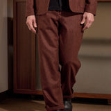 ELMAR/CARLO suit lambswool herringbone brick