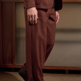 ELMAR/CARLO suit lambswool herringbone brick
