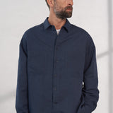 DARIO shirt linen cold navy