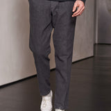 JOSTHA trousers eco flannel melange grey