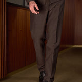 JOSTHA trousers winter linen coffee