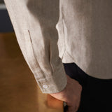 KEN shirt eco brushed oxford striped peanut