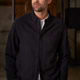 KEN shirt eco flannel melange black