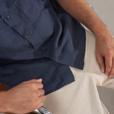 KLAAS shirt linen cold navy