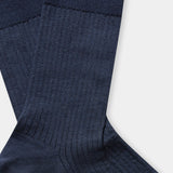 LINEN SOCKS navy