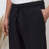 MAX trousers winter linen black