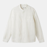 NATHAN shirt pure linen striped vintage sand