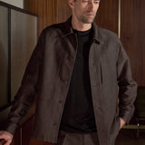 OWE overshirt winter linen coffee