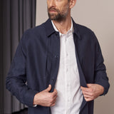 OWE overshirt winter linen navy