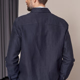 OWE overshirt winter linen navy