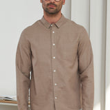 SIMON shirt linen walnut