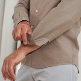 SIMON shirt linen walnut