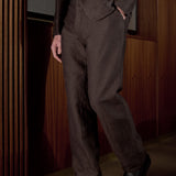 ENVER/WABAN suit winter linen coffee