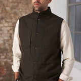 WENDEL vest eco flannel brown