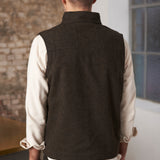 WENDEL vest eco flannel brown