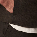 WENDEL vest eco flannel brown