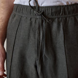 MAX trousers winter linen steel