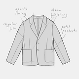ENVER blazer winter linen navy