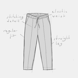 MAX trousers winter linen steel